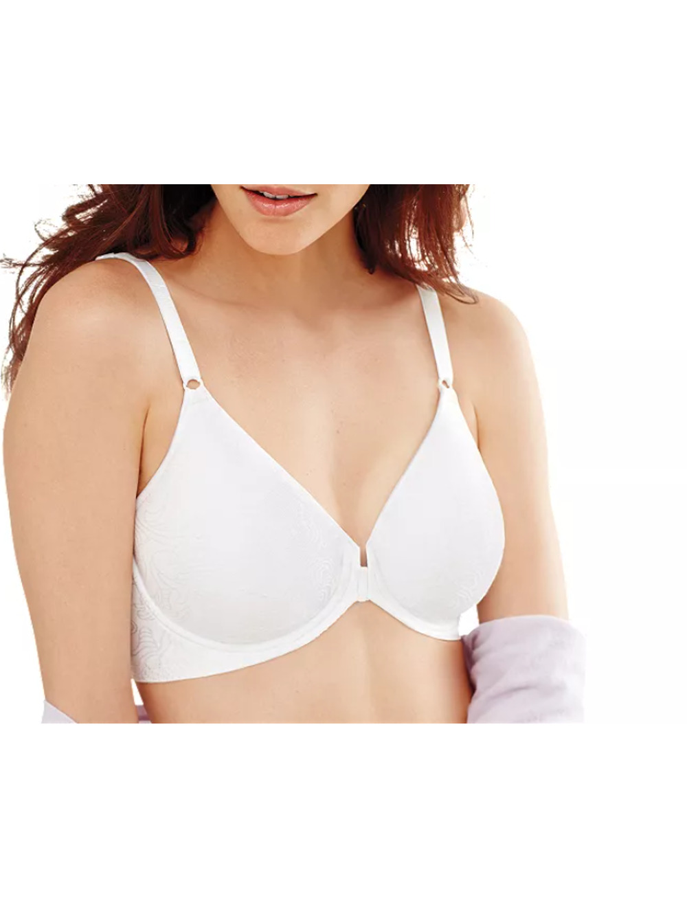 Bali Comfort Revolution Front-Close Shaping Underwire Bra DF3P66 42B White  NWT